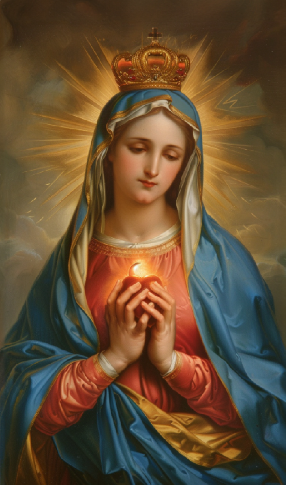 Front of Prayer Card, Image of Mother Mary